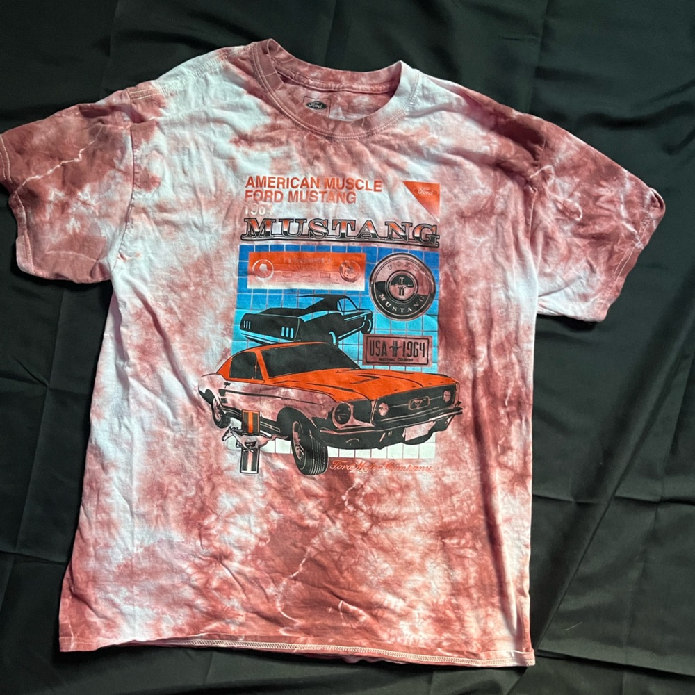 Ford mustang tie die shirt